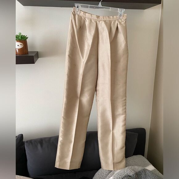 Vintage Cream Trousers Size 6 Petite, J.G. Hook - Picture 4 of 8